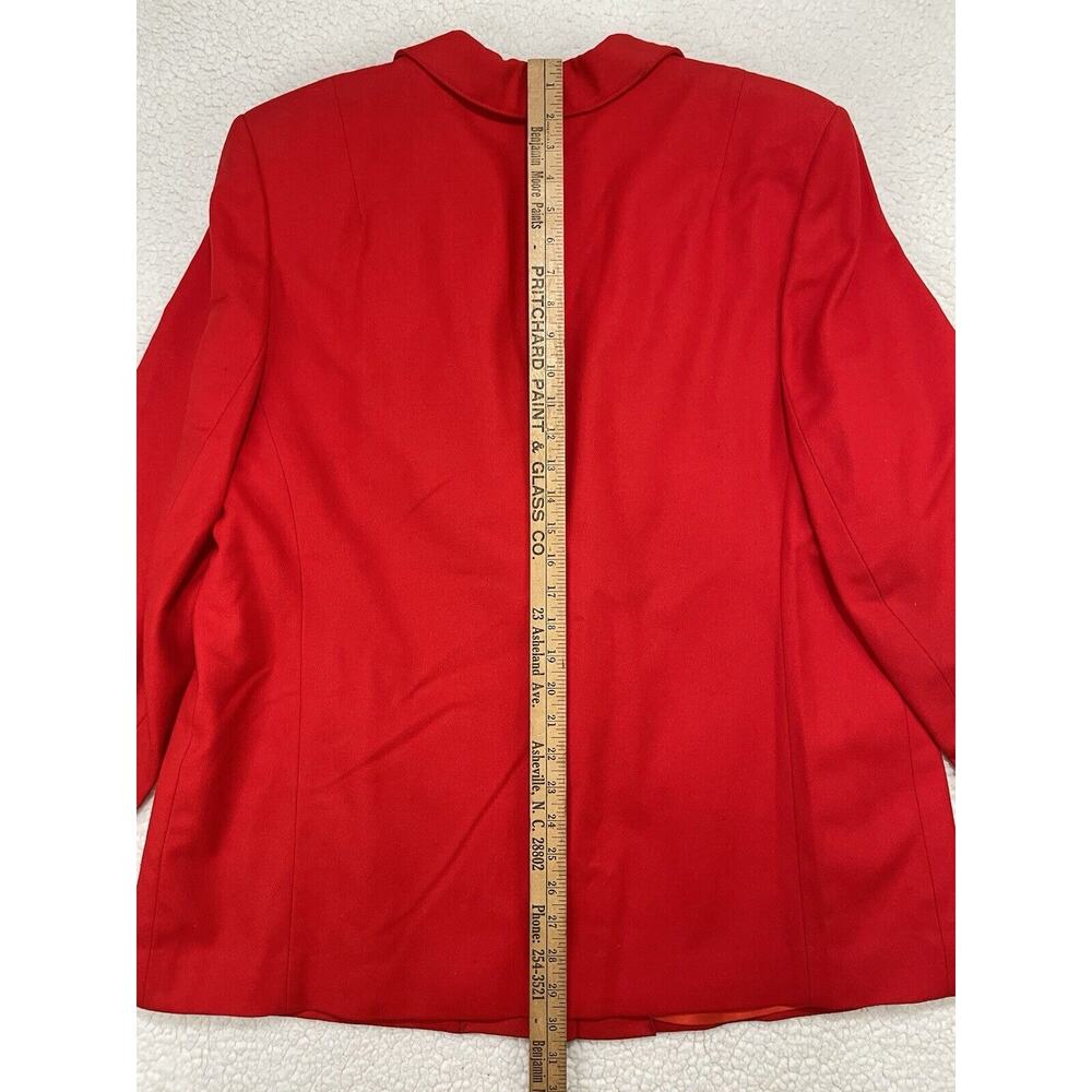 Vintage Pendleton Womens Plus 22W 100% Virgin Wool Coat Blazer Red Academia USA - Picture 11 of 16